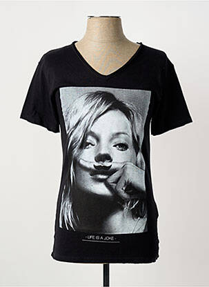T-shirt coupe cintrée manches courtes noir ELEVEN PARIS homme
