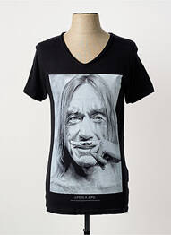 T-shirt coupe cintrée manches courtes noir ELEVEN PARIS homme