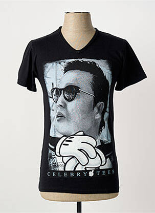 T-shirt coupe cintrée manches courtes noir CELEBRYTEES homme