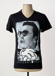 T-shirt coupe cintrée manches courtes noir CELEBRYTEES homme