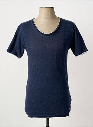 T-shirt coupe cintrée manches courtes bleu ELEVEN PARIS homme