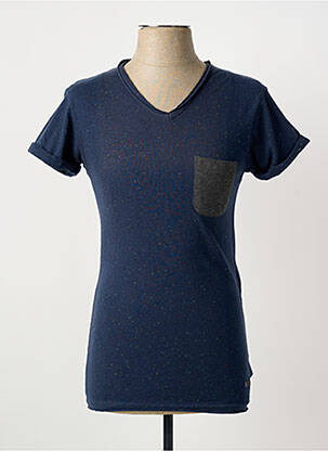 T-shirt coupe cintrée manches courtes bleu ELEVEN PARIS homme