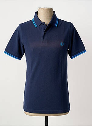 Polo coupe cintrée manches courtes bleu FRED PERRY homme