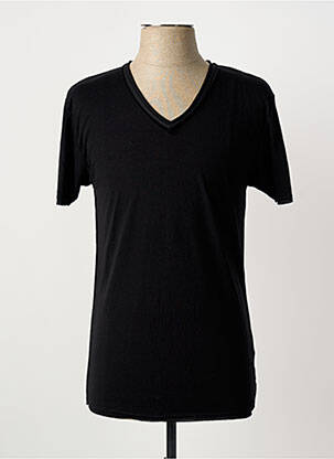 T-shirt noir ELEVEN COLORS homme