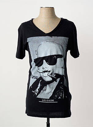 T-shirt noir ELEVEN PARIS homme