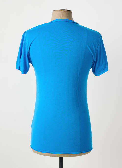 T-shirt coupe cintrée manches courtes bleu ELEVEN COLORS homme