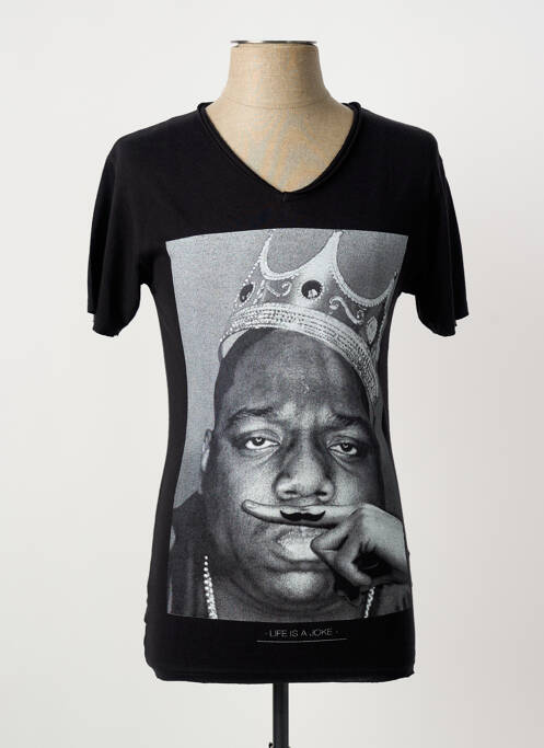 T-shirt coupe cintrée manches courtes noir ELEVEN PARIS homme
