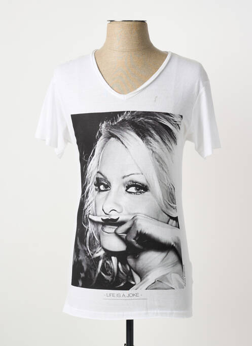 T-shirt coupe cintrée manches courtes blanc ELEVEN PARIS homme