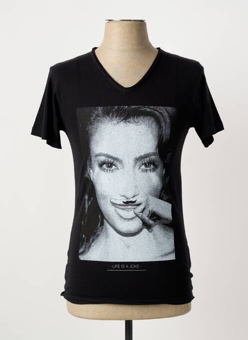 T-shirt coupe cintrée manches courtes noir ELEVEN PARIS homme