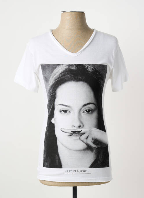 T-shirt coupe cintrée manches courtes blanc ELEVEN PARIS homme