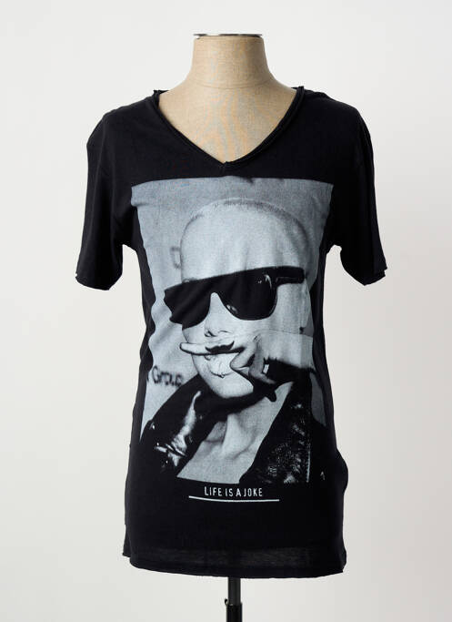 T-shirt coupe cintrée manches courtes noir ELEVEN PARIS homme