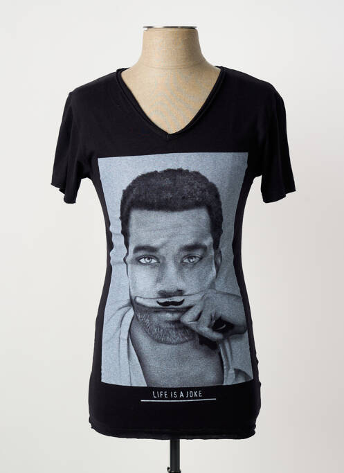 T-shirt coupe cintrée manches courtes noir ELEVEN PARIS homme