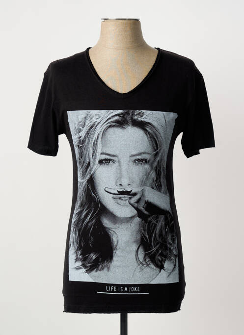 T-shirt coupe cintrée manches courtes noir ELEVEN PARIS homme