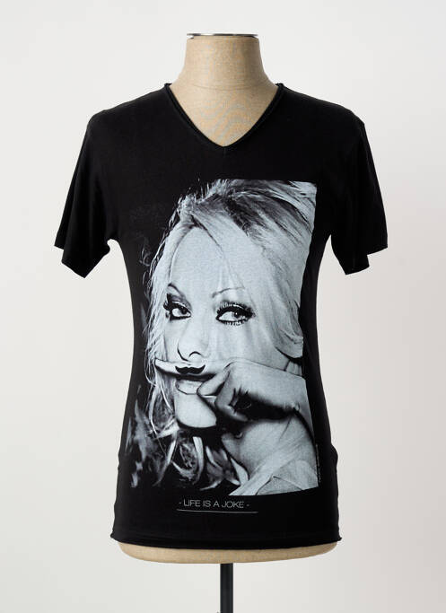 T-shirt coupe cintrée manches courtes noir ELEVEN PARIS homme