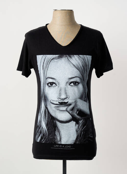 T-shirt coupe cintrée manches courtes noir ELEVEN PARIS homme