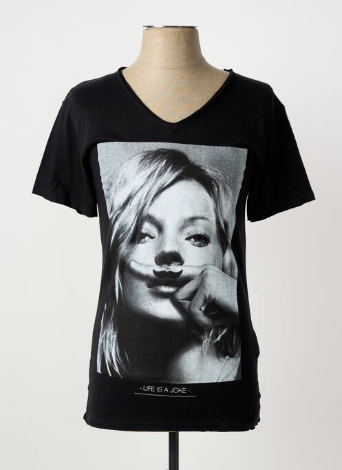 T-shirt coupe cintrée manches courtes noir ELEVEN PARIS homme