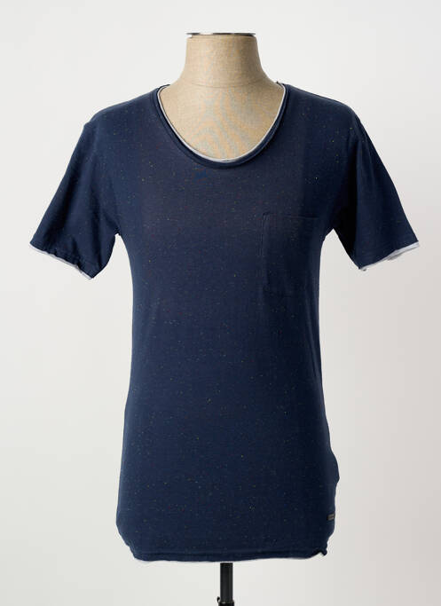T-shirt coupe cintrée manches courtes bleu ELEVEN PARIS homme