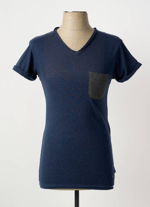 T-shirt coupe cintrée manches courtes bleu ELEVEN PARIS homme