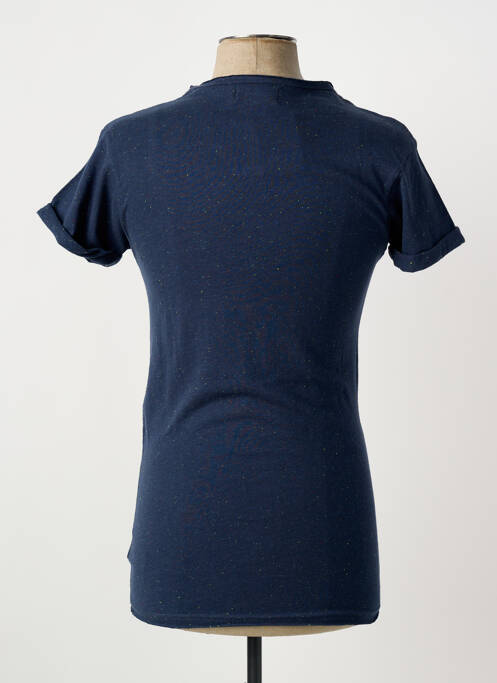 T-shirt coupe cintrée manches courtes bleu ELEVEN PARIS homme