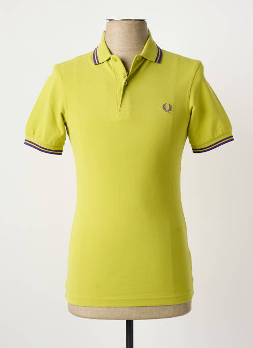 Polo coupe cintrée manches courtes vert FRED PERRY homme