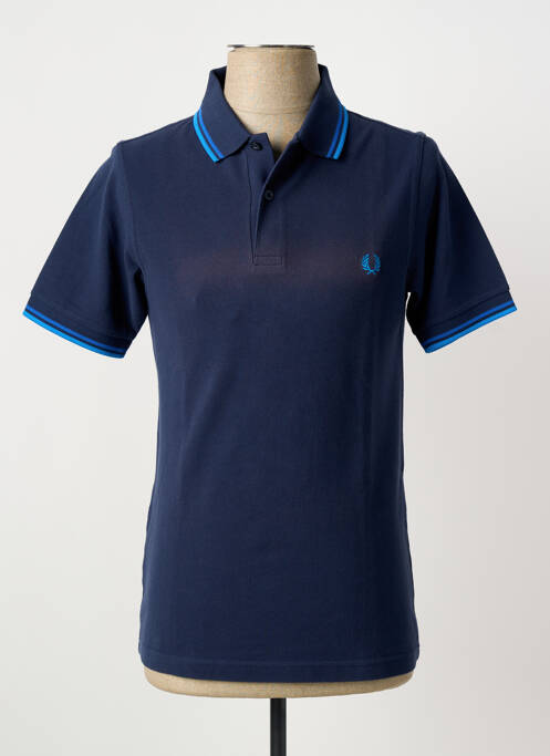 Polo coupe cintrée manches courtes bleu FRED PERRY homme