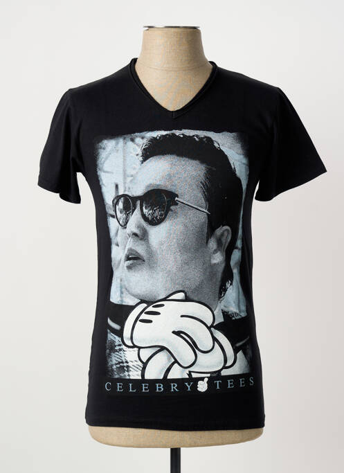 T-shirt noir CELEBRYTEES homme