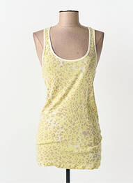 Débardeur tissage côtelé sans manche jaune SCOTCH & SODA femme