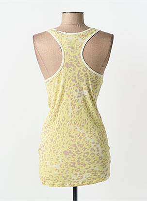 Débardeur tissage côtelé sans manche jaune SCOTCH & SODA femme