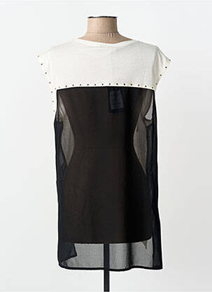 Top stretch manches courtes noir GUESS femme