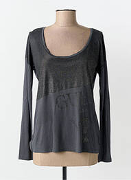 T-shirt manches longues manches longues gris GUESS femme