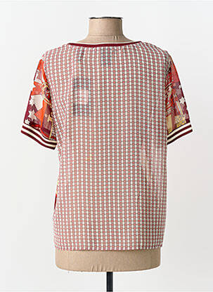 Top tissage crêpe manches courtes rouge SCOTCH & SODA femme