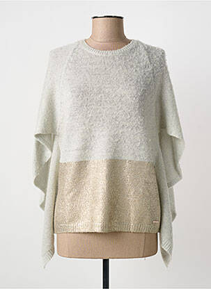 Pull coupe droite manches 3/4 argent GUESS femme