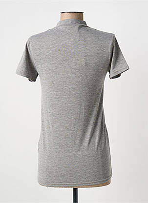 T-shirt sérigraphie manches courtes gris BE AND BE femme