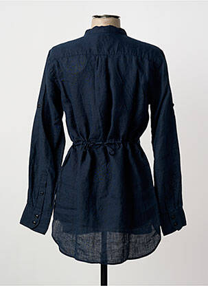 Tunique manches longues tissage crêpe bleu AIGLE femme