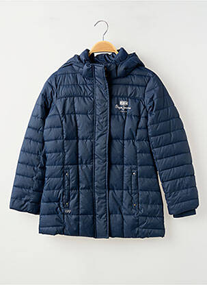 Doudoune poches a capuche bleu PEPE JEANS fille