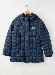 Doudoune manches longues a capuche bleu PEPE JEANS fille