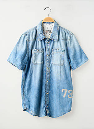 Chemise manches courtes poches bleu PEPE JEANS garçon