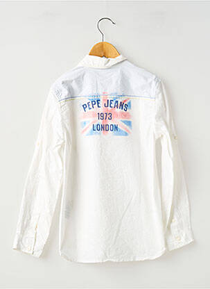 Chemise manches longues tissage popeline blanc PEPE JEANS garçon