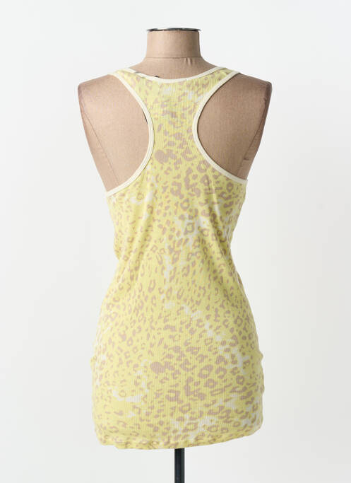 Débardeur tissage côtelé sans manche jaune SCOTCH & SODA femme