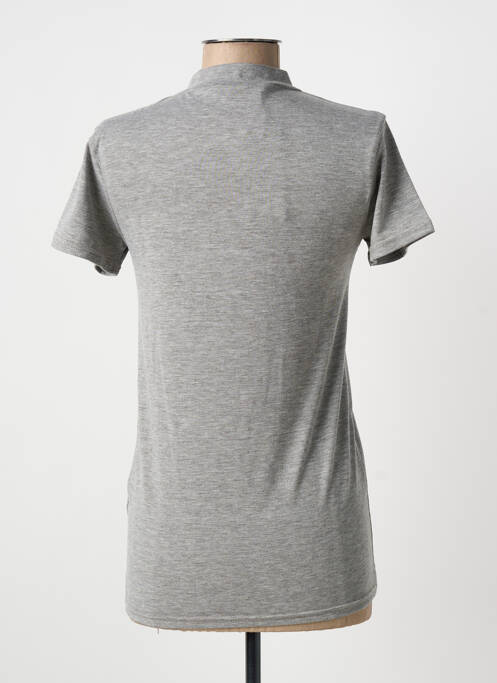T-shirt sérigraphie manches courtes gris BE AND BE femme