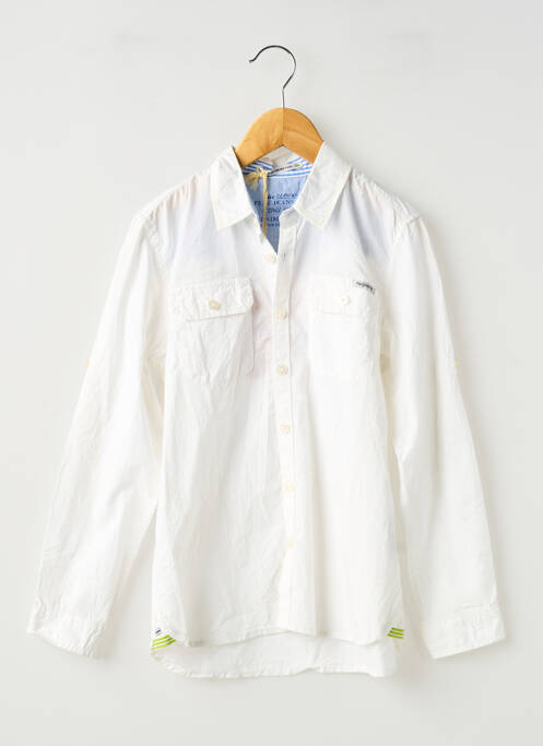Chemise manches longues tissage popeline blanc PEPE JEANS garcon