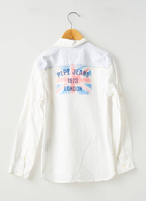 Chemise manches longues tissage popeline blanc PEPE JEANS garcon