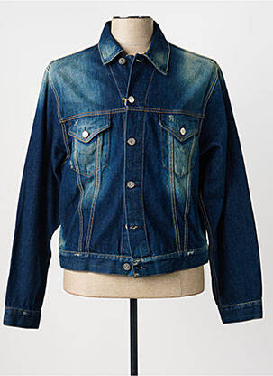Veste casual fermeture boutonnée sur le devant bleu CHEFDEVILLE homme