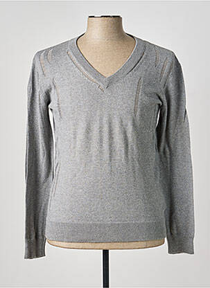 Pull stretch manches longues gris ELEVEN PARIS homme