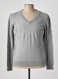 Pull col v manches longues gris ELEVEN PARIS homme