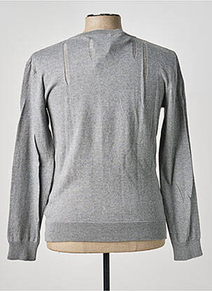 Pull stretch manches longues gris ELEVEN PARIS homme