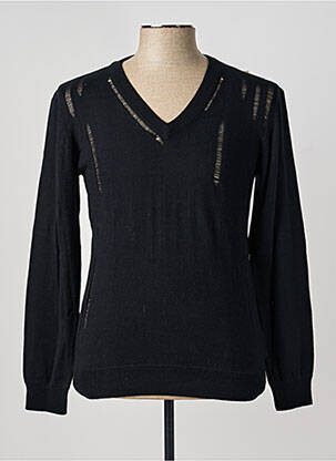 Pull stretch manches longues noir ELEVEN PARIS homme