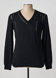 Pull col v manches longues noir ELEVEN PARIS homme
