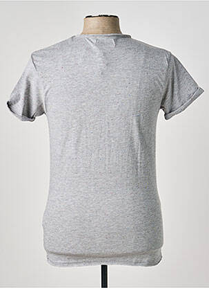 T-shirt tissage chiné manches courtes gris ELEVEN PARIS homme