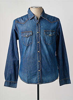 Chemise manches longues bleu CHEFDEVILLE homme